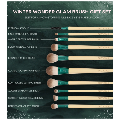 Ecotools - *Holidays* - Set of 10 brushes Winter Wonder Glam