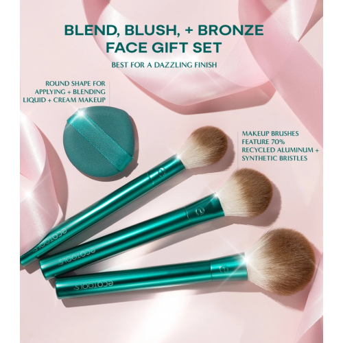 Ecotools - *Holidays* - Brush set Blend, Blush, + Bronze Face Set