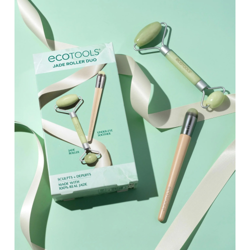 Ecotools - *Holidays* - Facial roller and eye contour roller set Jade Roller Duo