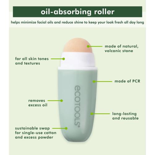 Ecotools - Absorbent Facial Roller Resuable Mattifying Stone