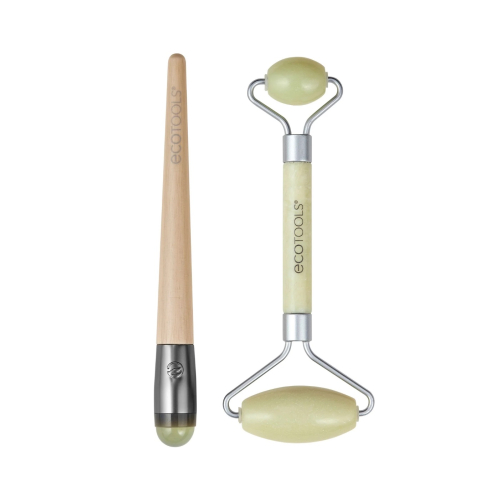 Ecotools - Facial roller and eye contour roller set Jade