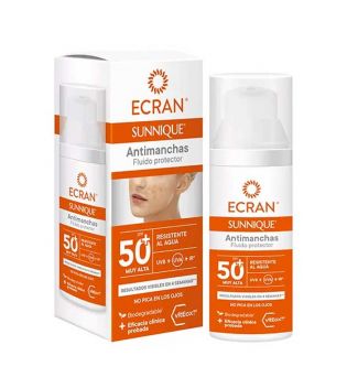Ecran - *Sunnique* - Anti-stain facial sunscreen fluid SPF50+