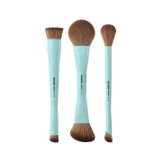 Eigshow - *Duo Series* - Set of 3 Double-Ended Makeup Brushes - Blue