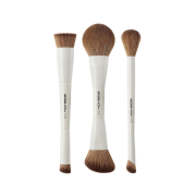 Eigshow - *Duo Series* - Set of 3 Double-Ended Makeup Brushes - White