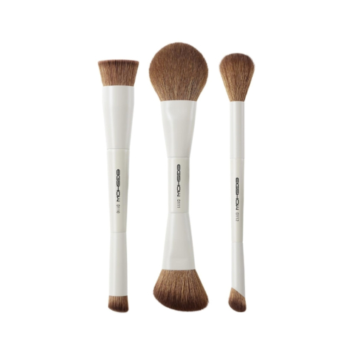 Eigshow - *Duo Series* - Set of 3 Double-Ended Makeup Brushes - White
