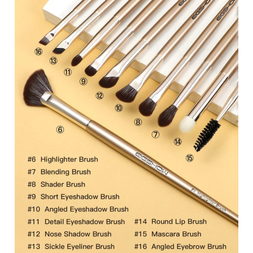 Eigshow - *Monarch Butterfly* - Set of 16 makeup brushes