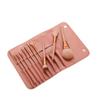 Eigshow - *Morandi Series* - Set 10 makeup brushes Ready To Roll - Coral