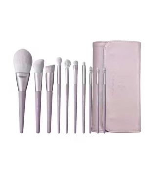 Eigshow - *Morandi Series* - Set 10 makeup brushes Ready To Roll - Lilac