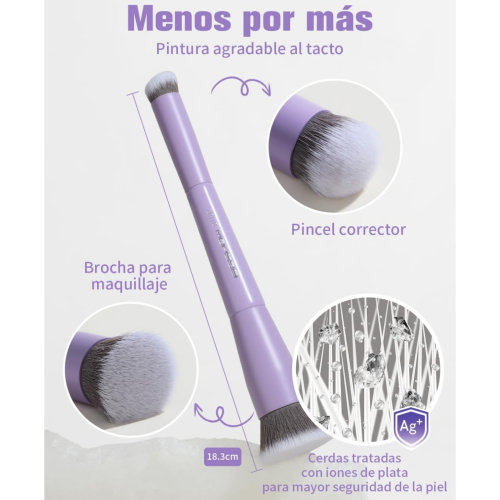 Eigshow - *Purple* - Double-ended face brush - D110P