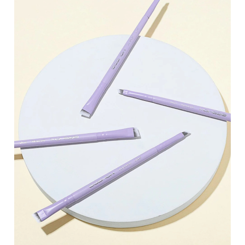 Eigshow - *Purple* - Double-ended brush for eyeliner and eyebrows - D104P