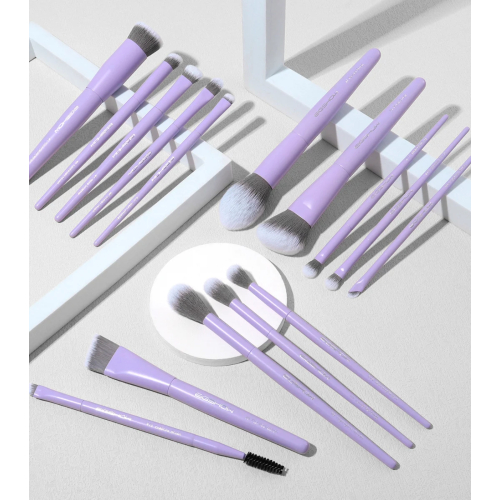 Eigshow - *Purple* - 15-piece makeup brush set