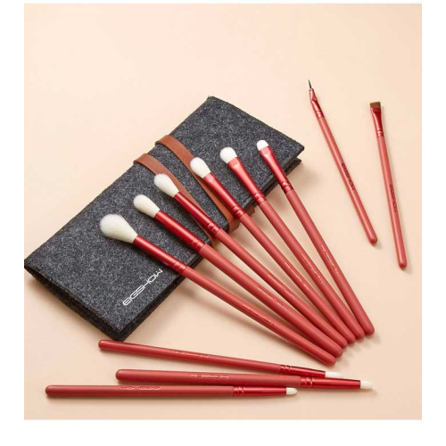 Eigshow - Set 11 eye brushes Jade Series - Amber Red