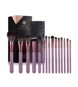 Eigshow - Set 15 makeup brushes Jade Series - Smoke purple