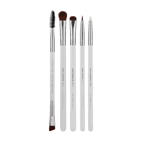 Eigshow - Set 5 eye brushes Jade Series - Bright Silver