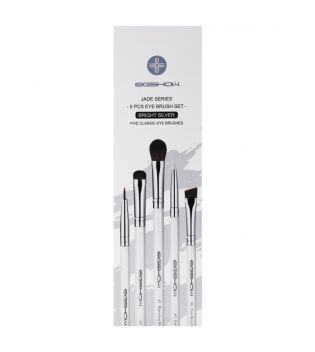 Eigshow - Set 5 eye brushes Jade Series - Bright Silver