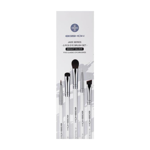 Eigshow - Set 5 eye brushes Jade Series - Bright Silver
