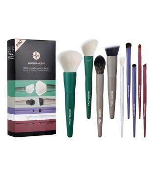 Eigshow - Set 9 makeup brushes Pro - Colorful