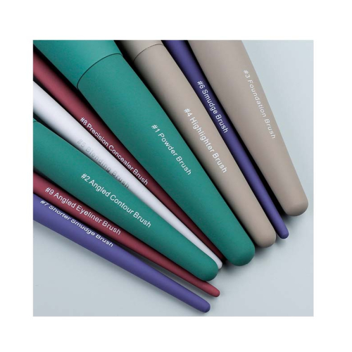 Eigshow - Set 9 makeup brushes Pro - Colorful