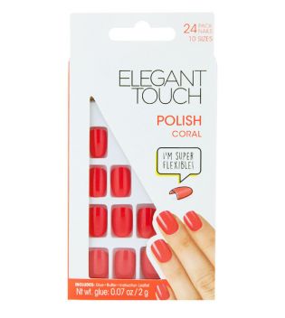 Elegant Touch - Polish Fake nails - Coral
