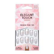 Elegant Touch - Natural French Fake nails - 103: Medium Pink