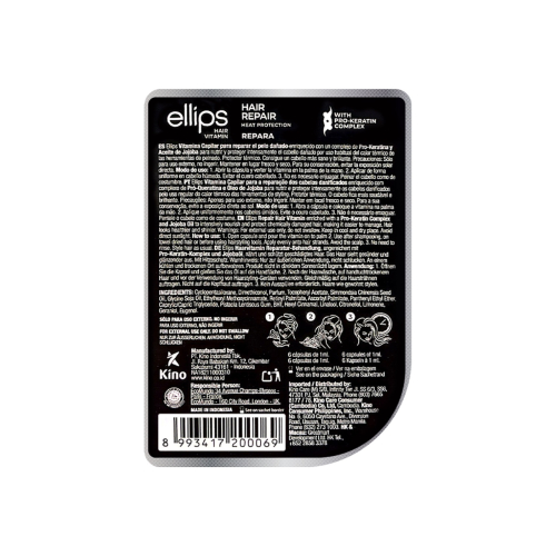 Ellips - Vitamin Ampoules for Hair with Pro-Keratin Complex - Damaged Hair