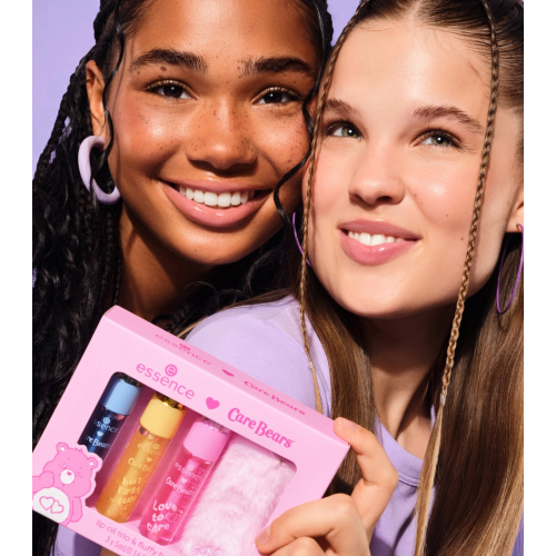 essence - *Care Bears* - Trio of lip oils with keychain