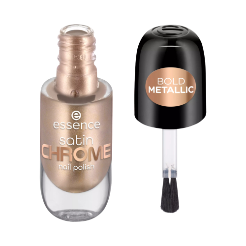 essence - Satin Chrome nail polish - 01: Robotic Rose