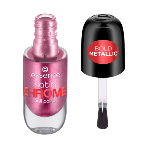 essence - Satin Chrome nail polish - 03: Meta Maroon
