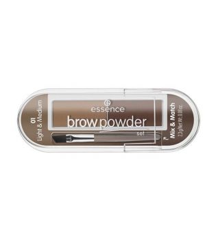 essence - Eyebrow powder set - 01: Light & Medium