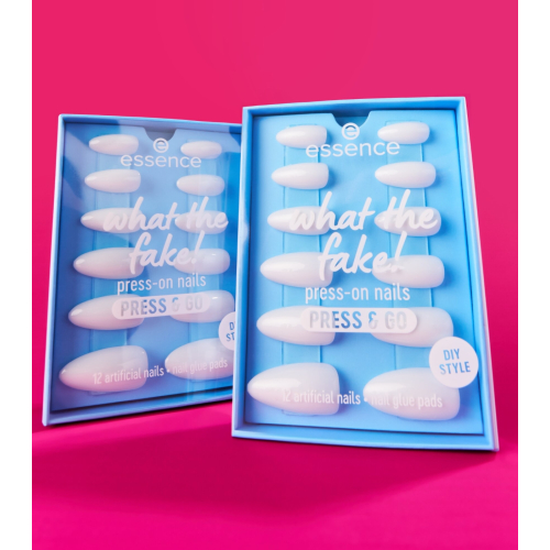 essence - Press-on nails Press-on What The Fake! Press & Go - 02: Bare White