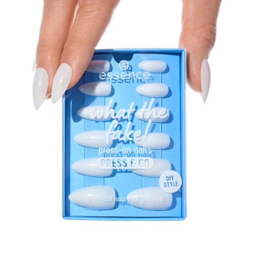 essence - Press-on nails Press-on What The Fake! Press & Go - 02: Bare White