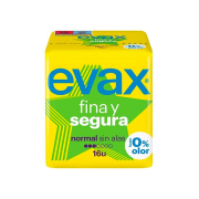 Evax - Normal compresses without wings Fina y Segura - 16 units