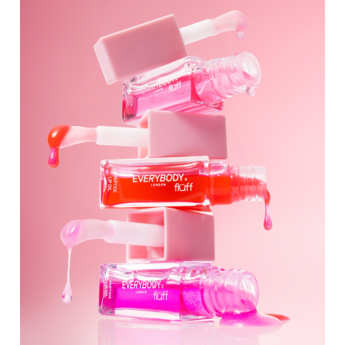 Everybody London - *Fluff Collection* - Lip Oil with Peptides - Pink Rush