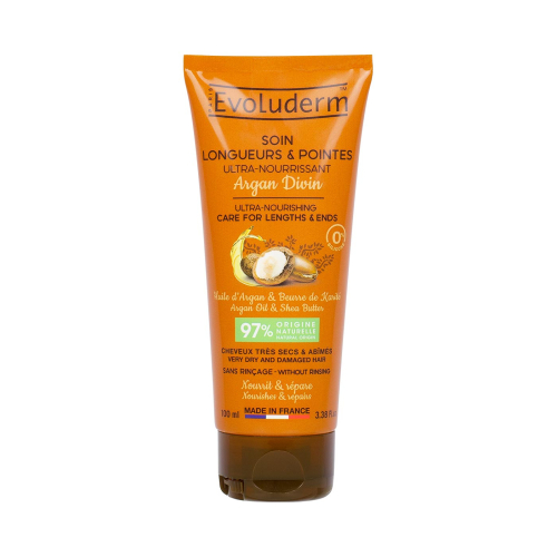 Evoluderm - Ultra nourishing leave-in conditioner Argan Divin 100ml - Very dry and damaged hair