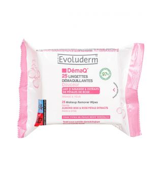 Evoluderm - Soft make-up remover wipes 25 uts - All skin types