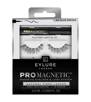 Eylure - Magnetic False Eyelashes with Eyeliner Pro Magnetic - Fluttery Light 117