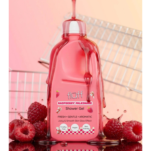 Fluff - Gentle Shower Gel - Raspberry Milkshake