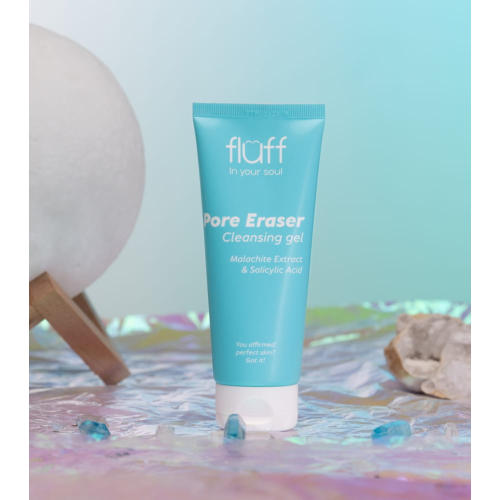 Fluff - *In Your Soul* - Facial cleansing gel with malachite extract and salicylic acid Pore Eraser