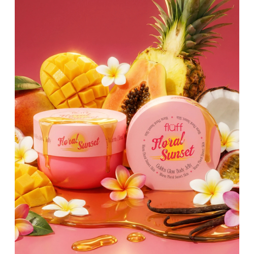 Fluff - *Glowy* - Body gel Jelly - Floral Sunset