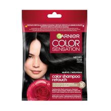 Garnier - Semi-permanent coloration without ammonia Color Shampoo Retouch Color Sensation - 1.0: Black