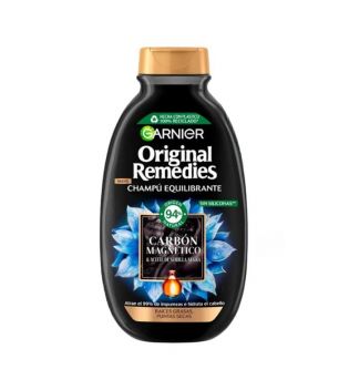 Garnier - Magnetic Carbon and Black Seed Oil Balancing Shampoo Original Remedies 300 ml - Oily roots, dry ends
