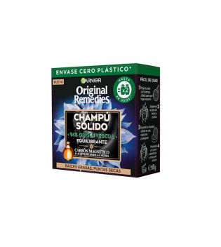 Garnier - Magnetic Charcoal Balancing Solid Shampoo Original Remedies - Oily roots, dry ends