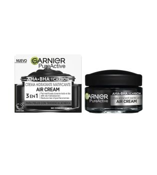Garnier - Mattifying Moisturizing Cream with AHA + BHA + Charcoal Pure Active - Acne-Prone Skin