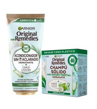 Garnier - Leave-in conditioner pack + Coco solid shampoo Original Remedies - Normal hair