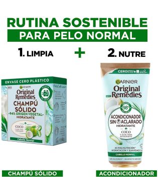 Garnier - Leave-in conditioner pack + Coco solid shampoo Original Remedies - Normal hair
