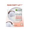 Garnier - Pack of 5 nourishing and illuminating face masks Nutri Bomb - Coconut milk