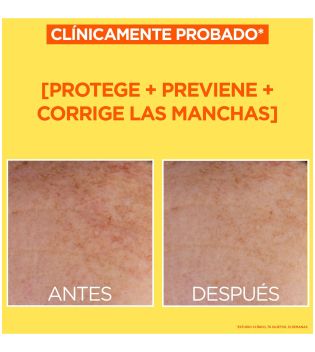 Garnier - *Skin Active* - Daily anti-spot and anti-UV fluid with Vitamin C SPF50+ - Invisible