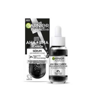 Garnier - *Skin Active* - Anti-blemish serum with Niacinamide, AHA, BHA and Charcoal
