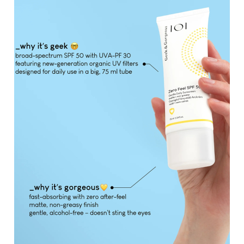 Geek & Gorgeous - Facial sunscreen Zero Peel SPF 50