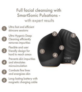 GESKE - Sonic 5-in-1 Facial Cleansing and Massager Brush - Black Gold